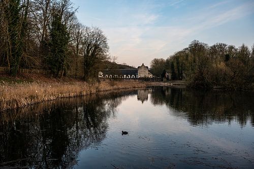 Zonsondergang rood klooster