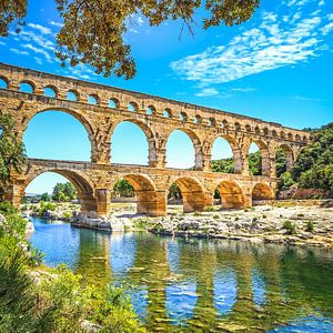Römisches Aquädukt Pont du Gard, Languedoc, Frankreich