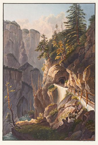 Blick auf die verlorene Galerie von Tousis kommend, Johann Ludwig Bleuler