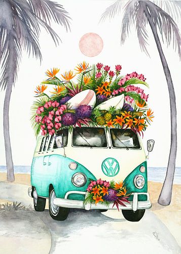 Magic flowerpower surf bus