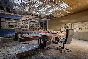 Industrial Decay - Control Room in Blue and Yellow