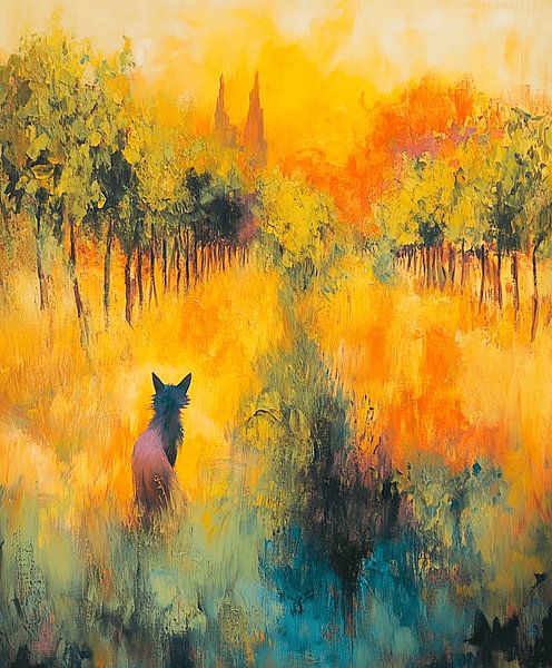 Renard au soleil du matin par Dream Drip