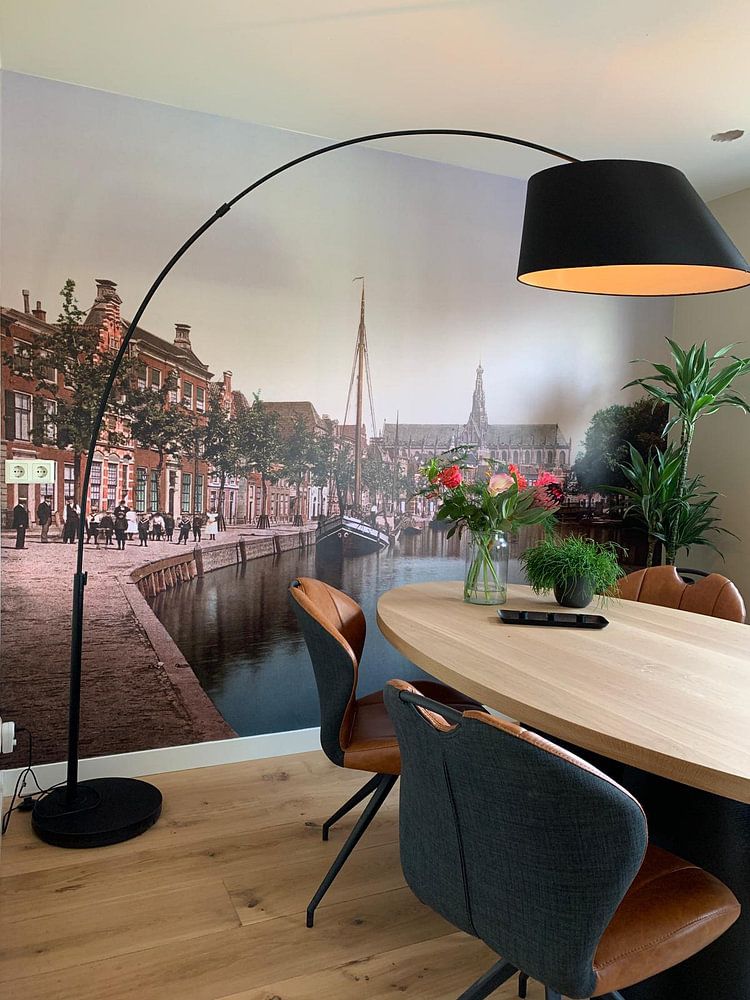 Turfmarkt und Spaarne, Haarlem  von Vintage Afbeeldingen 