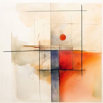 Kleurrijk abstracte kunst 86924 van Abstract Schilderij