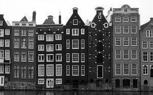 Gevels van grachtenpanden Amsterdam, panorama van Roger VDB