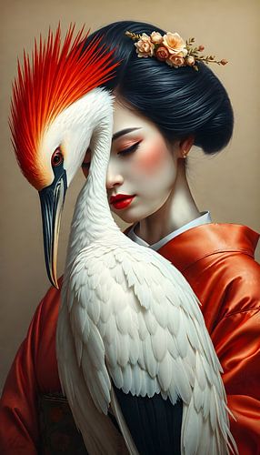 Geisha en kraanvogel