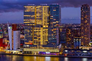 The Rotterdam at night by Frans Blok