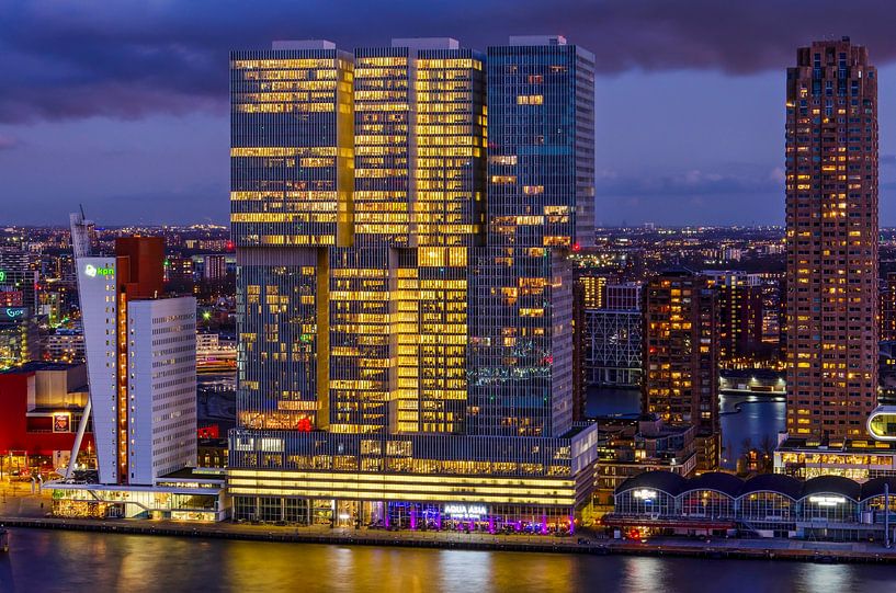 The Rotterdam at night by Frans Blok - photos, art and other wall decoration