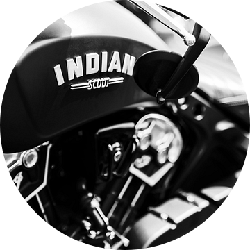 Close-Up van dikke Indian Scout Bobber motorfiets van Fred Schuch