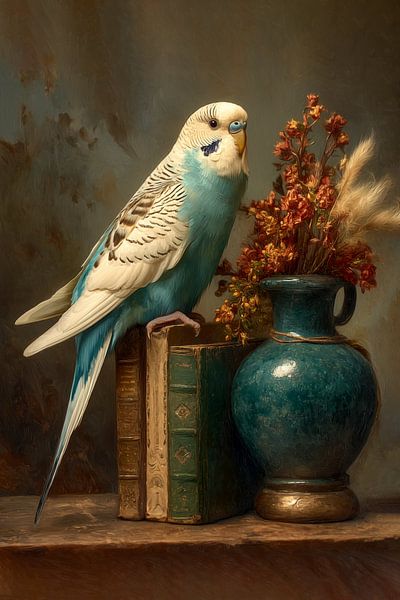 Vintage Parakeet by Preet Lambon