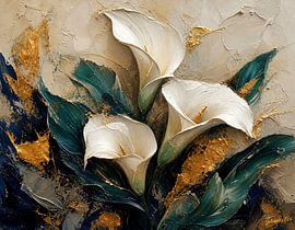 A White Bloom, Touched with Gold