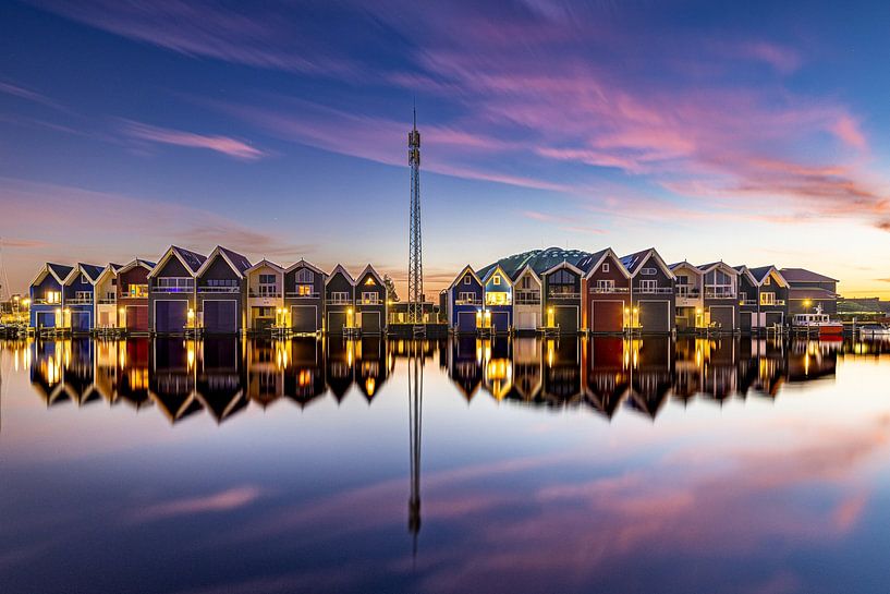Boat houses Harderwijk by Michael Brand