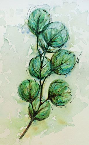 Médaille de Judas 2.  Aquarelle peinte à la main.