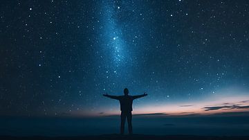 Person auf einem Hügel von MNS Designs