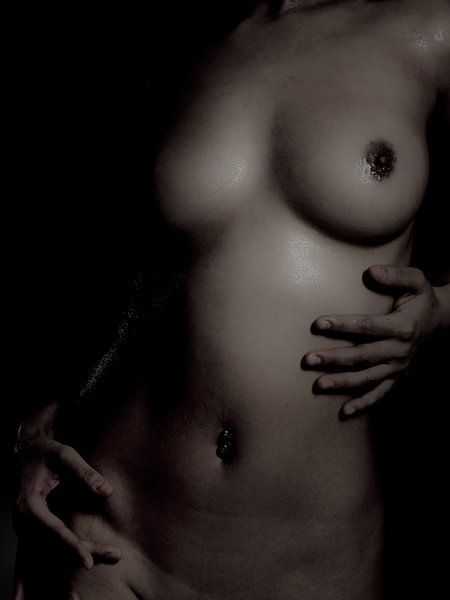 Künstlerischer Akt der Brüste einer Frau von Art By Dominic