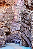 Unique rock formation in Quebrada de las Conchas