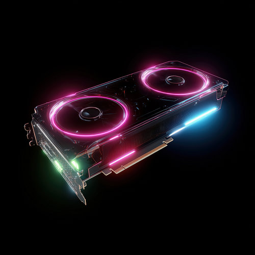 Neon videokaart roze-blauw-groen