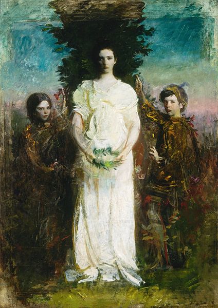 Abbott Handerson Thayer,My children Mary, Gerald and Gladys Thayer by finemasterpiece