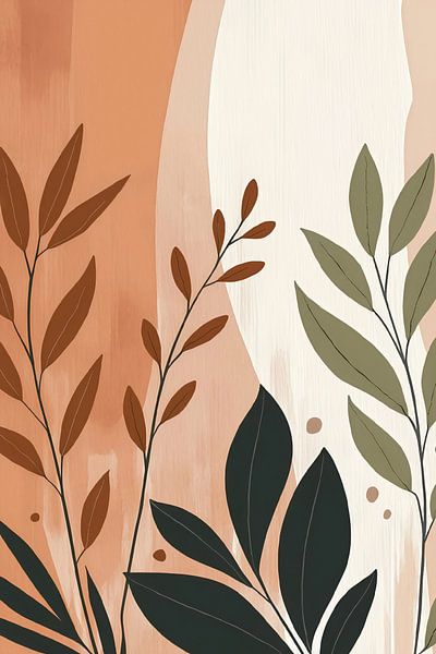 Boho Leaf Art ii van Studio BB