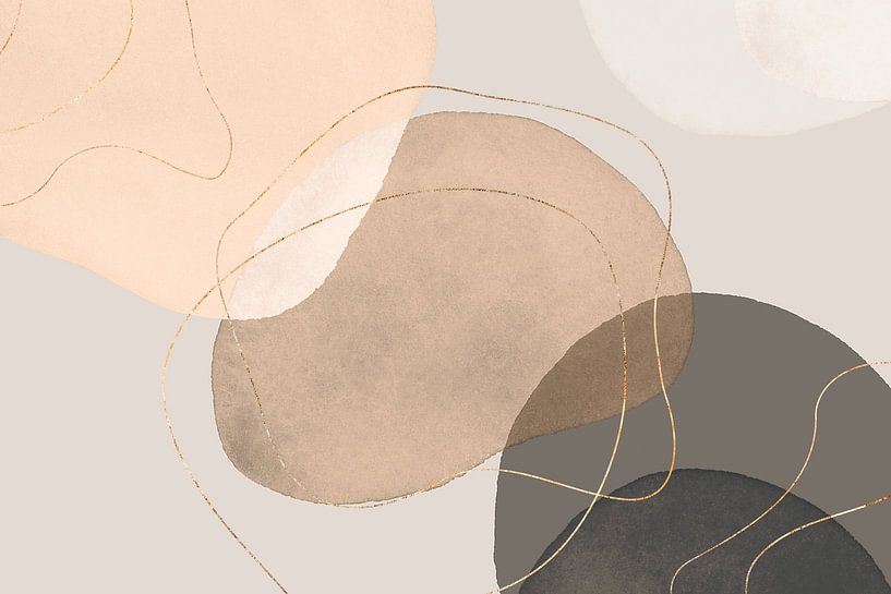 Soft Earth Tones with Gold Accents by Monika Strigel