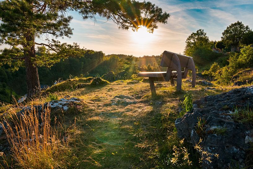 Bank am Felshang der Fränkischen Schweiz von Raphotography