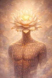 Gouden Lotushoofd: Heilige Zen-spirituele kunst van Faheem Beigh