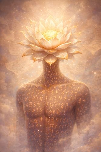 Gouden Lotushoofd: Heilige Zen-spirituele kunst