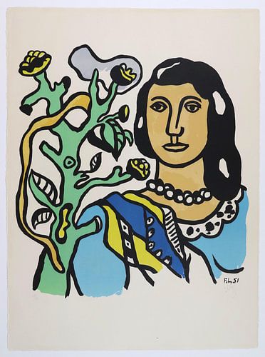 Fernand Léger, La femme et la fleur, 1954
