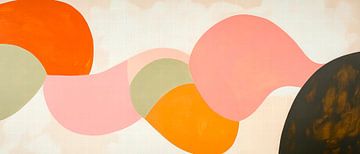 Abstract colour shapes in soft tones by Poster Art Shop