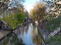 Mooie grachten in de herfst in Utrecht 