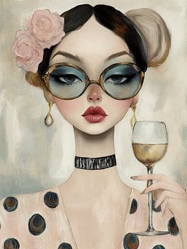 Sunglasses, Flowers, and Sauvignon Blanc van Carla Van Iersel