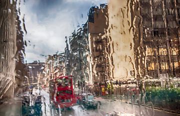 Londen in de regen, weer van Ariadna de Raadt-Goldberg