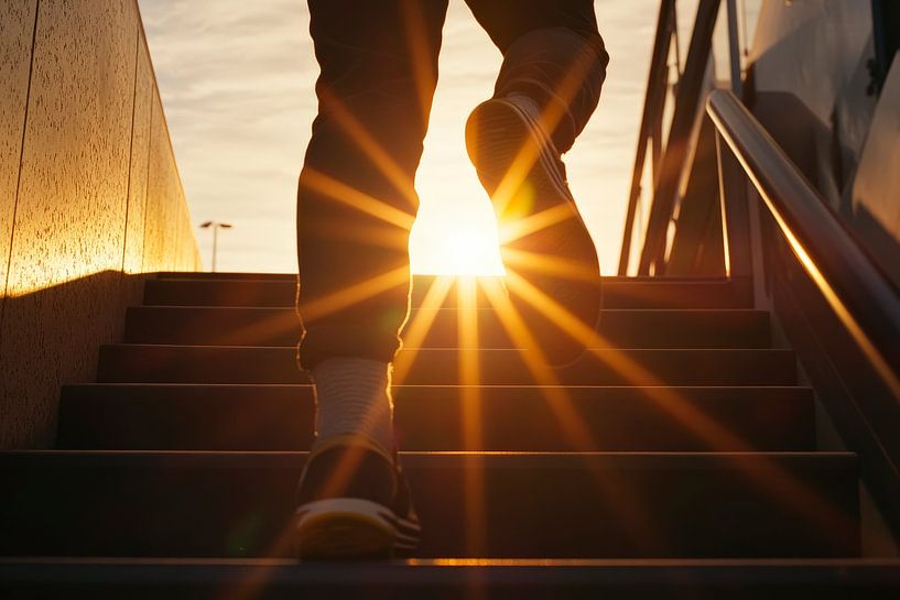 Sonnenuntergang: Schritte zur Freiheit von Poster Art Shop