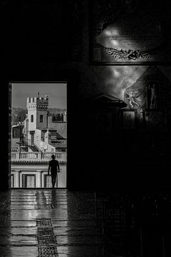 Silhouet Fotografie Man Aracoeli Kerk Rome Italië van Martijn Jebbink Fotografie