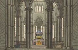 Décor pour la pièce "Axel und Walburg", Friedrich Jügel, d'après Karl Friedrich Schinkel