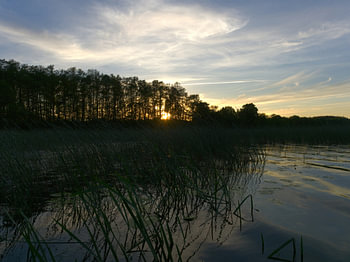 Sunset in Mecklenburg-Western Pomerania at Lake Dabelow