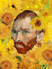 a Sunflower Portrait of van Gogh van Marja van den Hurk