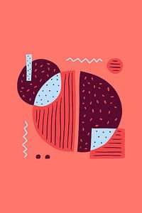 Moderne Mid Century Retro Abstraktion