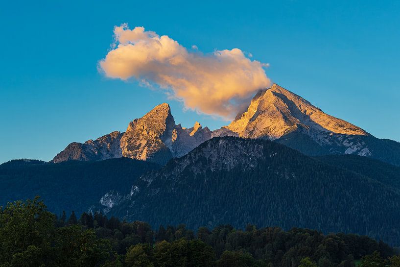 View of the mountain Watzmann in Berchtesgadener Land by Rico Ködder
