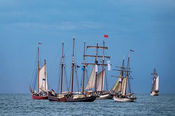 Windjammer on the Baltic Sea in Warnemuende, Germany