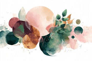 Botanische Abstract in Aquarel no.6 van Studio BB