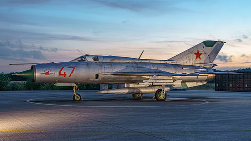 Russische Mikojan/Gurewitsch MiG-21PFM „Fishbed“.