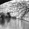 Prague, Pont Charles, Roue à eau sur Rene du Chatenier