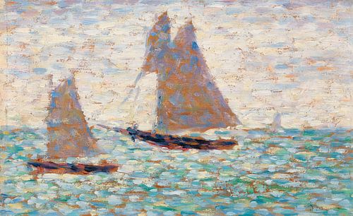 Twee zeilboten Grandcamp Seurat