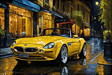 Gele BMW Z8 van DeVerviers