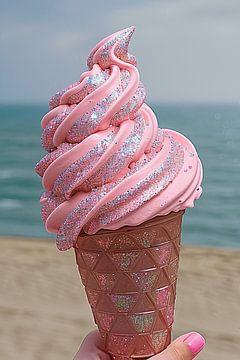 Pink Ice cream van Mark Bosman
