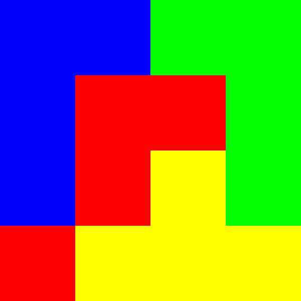 4x4 in 16 | Morphing | Centrum met vierkant | V=052-03 | P #01 van Gerhard Haberern