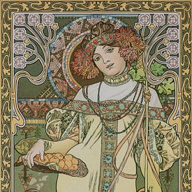 Automne, Alphonse Mucha (série Saisons) sur Des maîtres magistraux