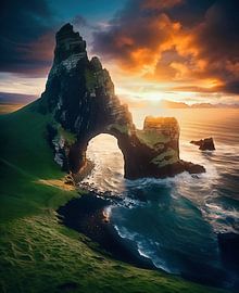 Sunset by the sea