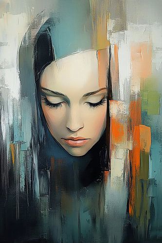 Vrouwen Gelaat | Calm in Colorful Chaos